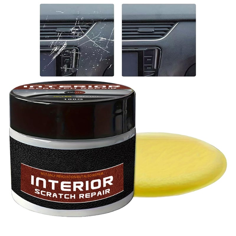 Mteawl Car Interior Scratch Remover, Multipurpose Dashboard Scratch Repair Kit, Vehicle Parts Restorer, Car Parts Refurbish Wax for Minor Scratches - Image 2